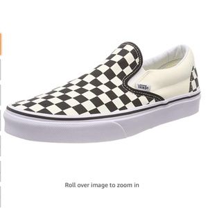 Black and White Platform Checkered Vans Size 8W